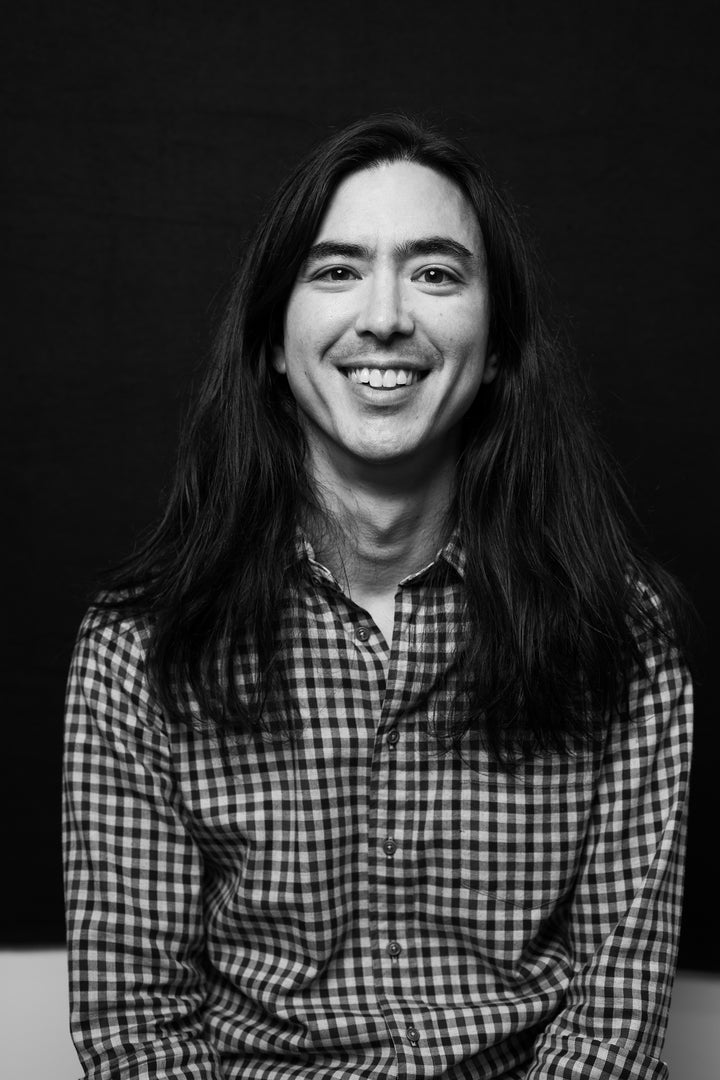 Black and white portrait of Homemade Ramen cookbook author, Sho Spaeth.