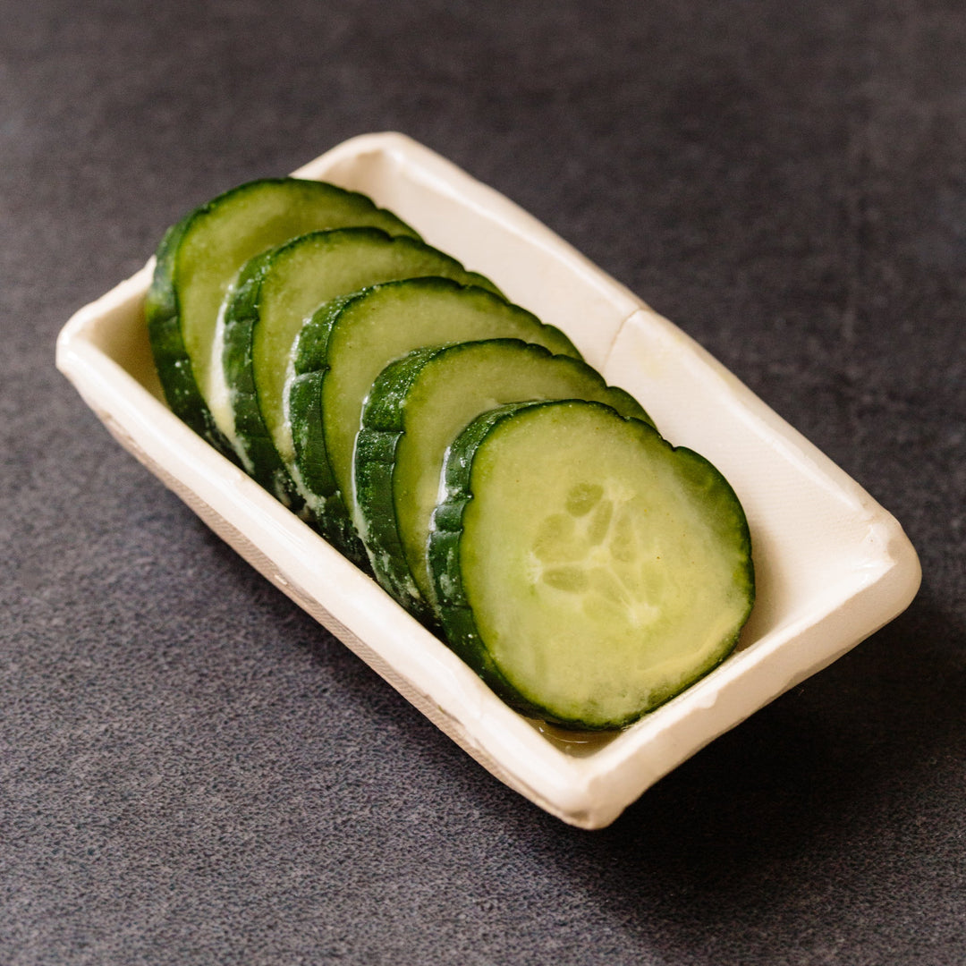 Cucumber karashi pickle — crisp Japanese tsukemono with hot mustard