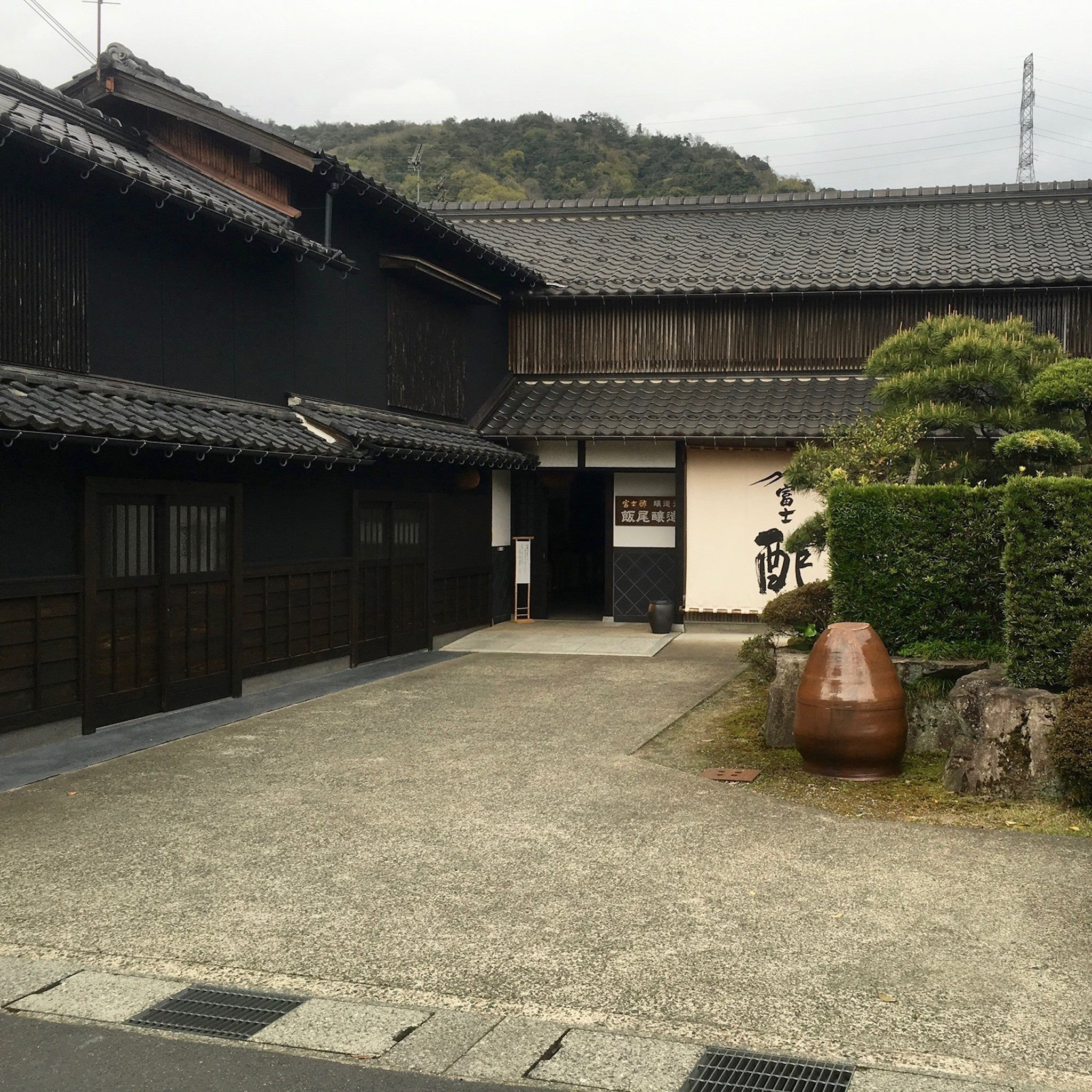 Iio Jozo rice vinegar brewery buildings on Kunda Bay, Miyazu, Kyoto Prefecture