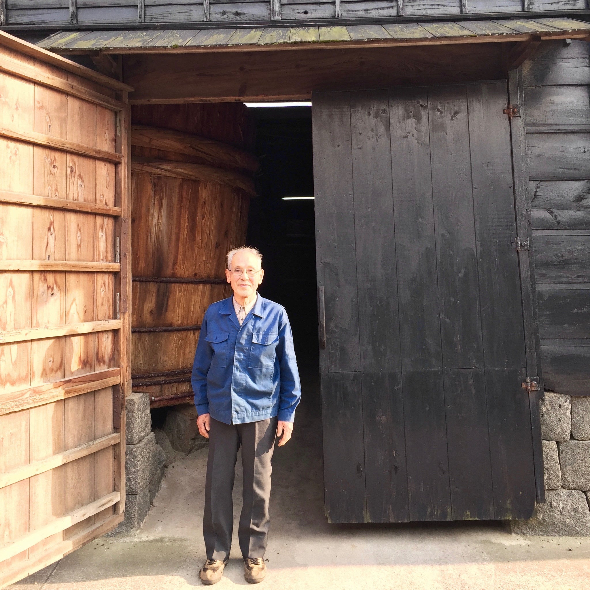 Ito-san at the Ito Shoten tamari brewery in Aichi Prefecture, Japan