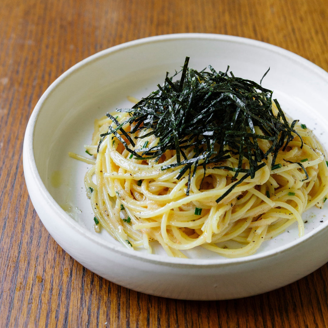 Mentaiko pasta with butter, nori and spicy pollock roe