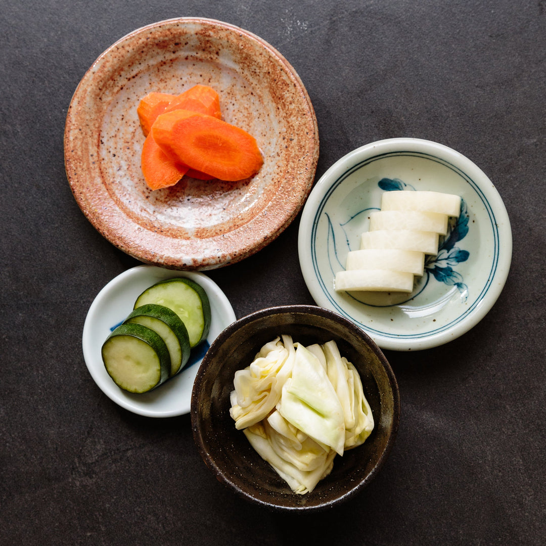 Japanese quick pickles made with Iio Jozo pure rice vinegar
