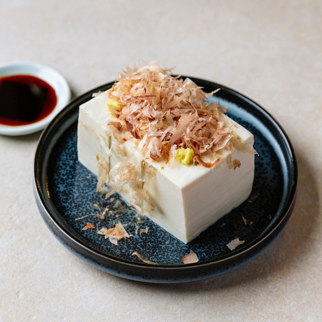 Tofu with Ginger and Katsuobushi