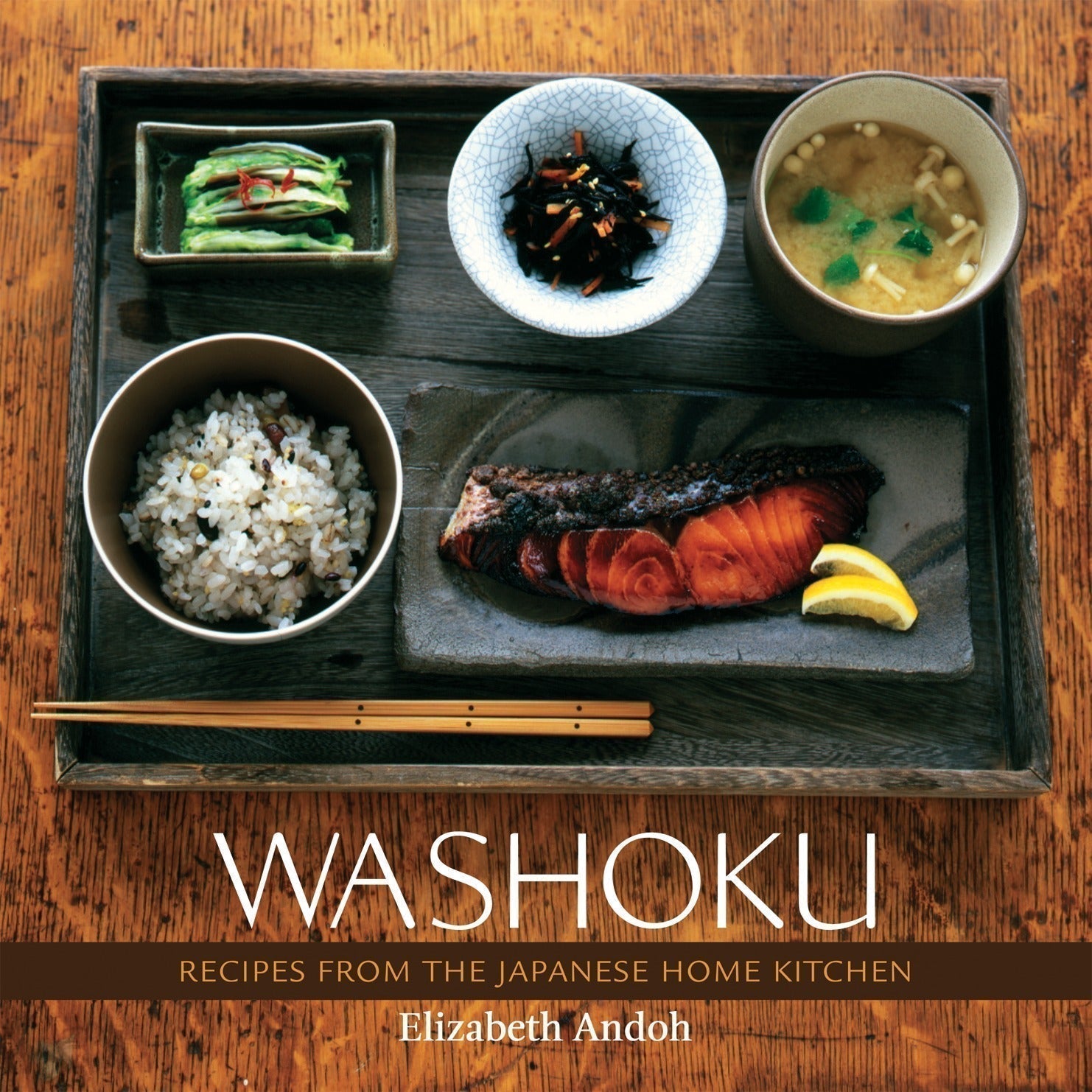 Cover of the cookbook "Washoku" by Elizabeth Andoh
