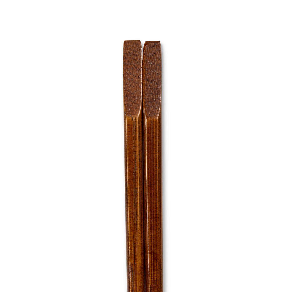 Zoomed in image of top of Urushi (Lacquered) Serving Chopsticks - 30cm