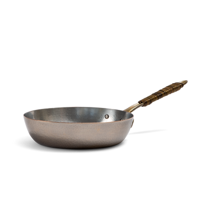 Frying pan with vine-wrapped handle - large