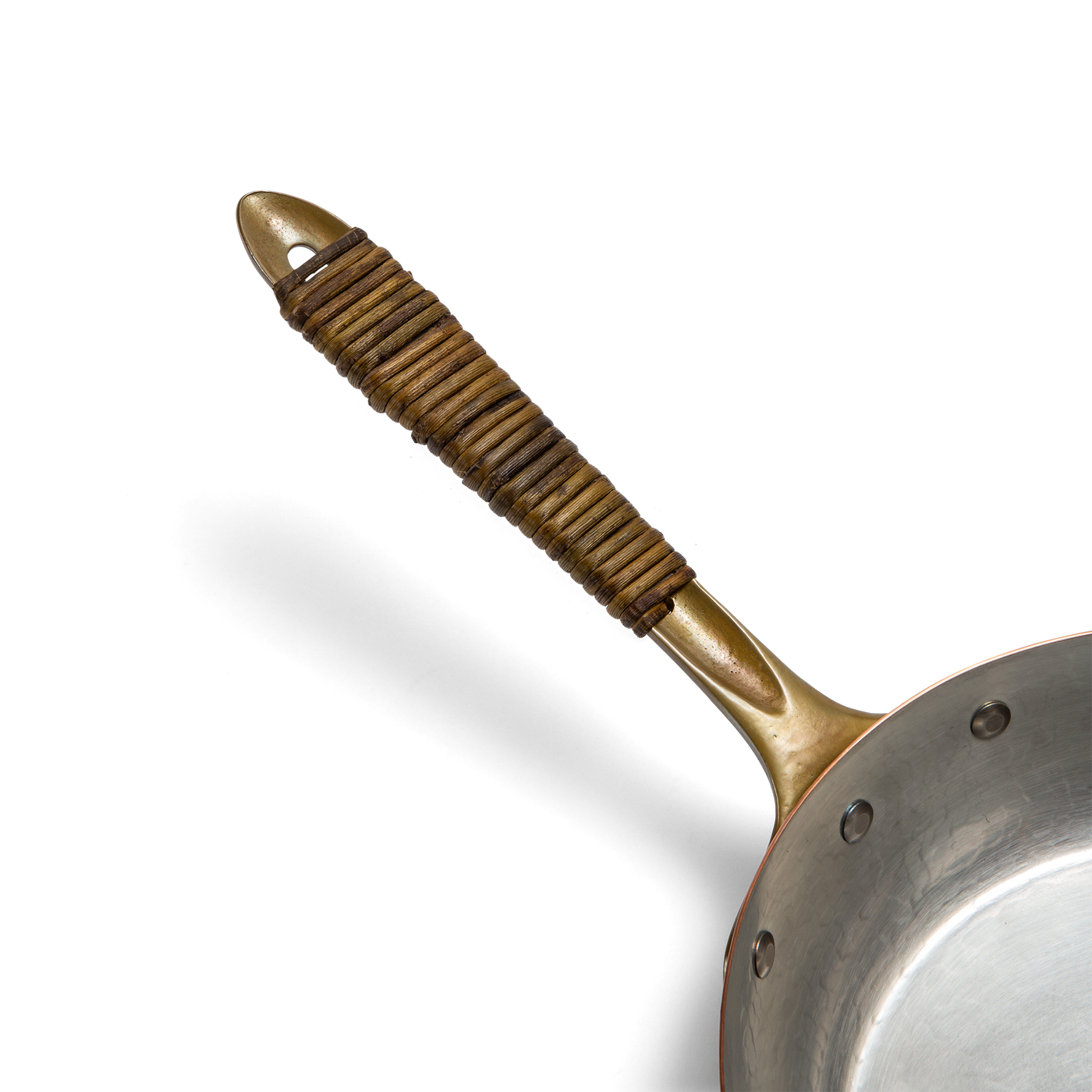 Frying pan with vine-wrapped handle - large