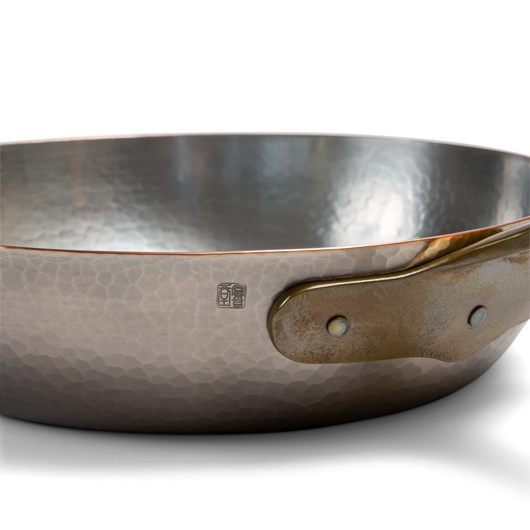 Frying pan with vine-wrapped handle - large