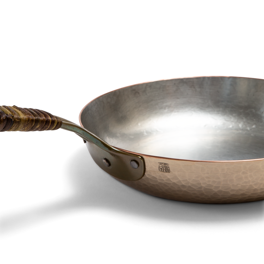 Frying pan with vine-wrapped handle - small