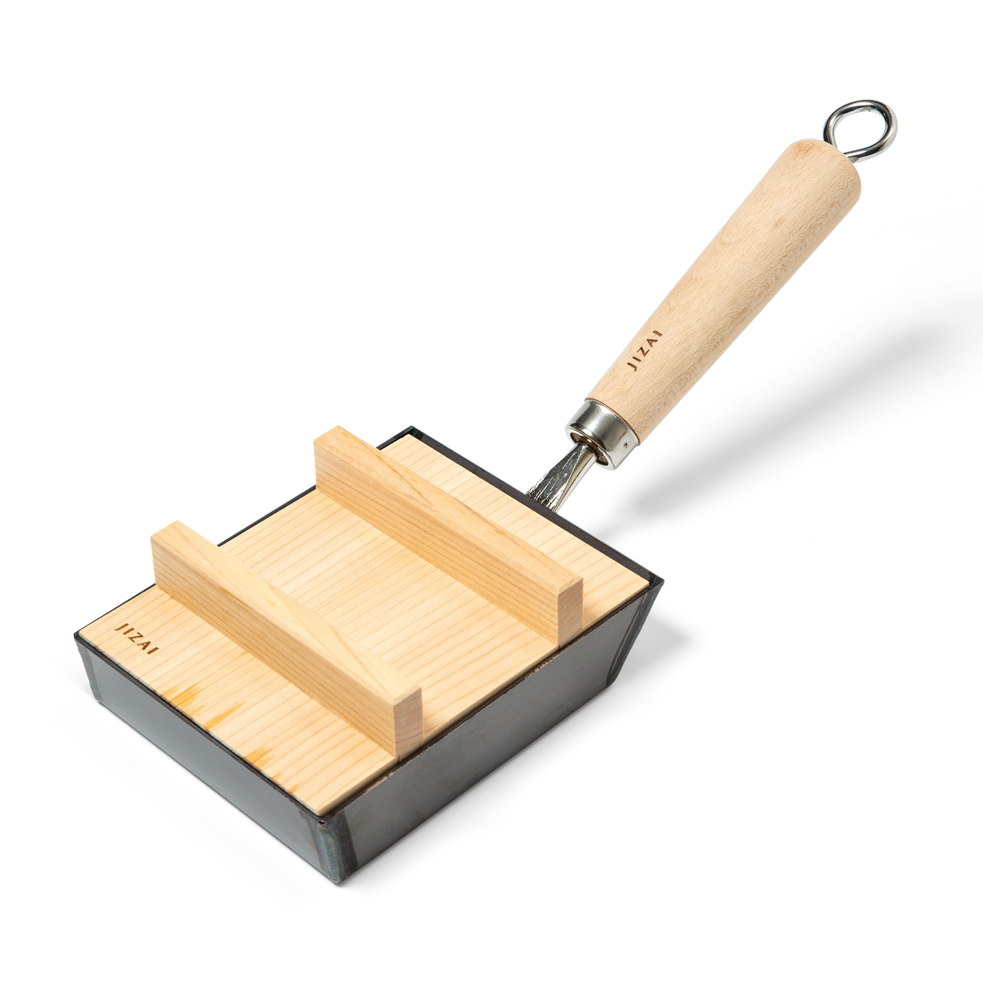 Iron Tamagoyaki Pan with Wooden Lid