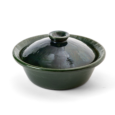 Donabe Clay Pot - Large - Dark Green