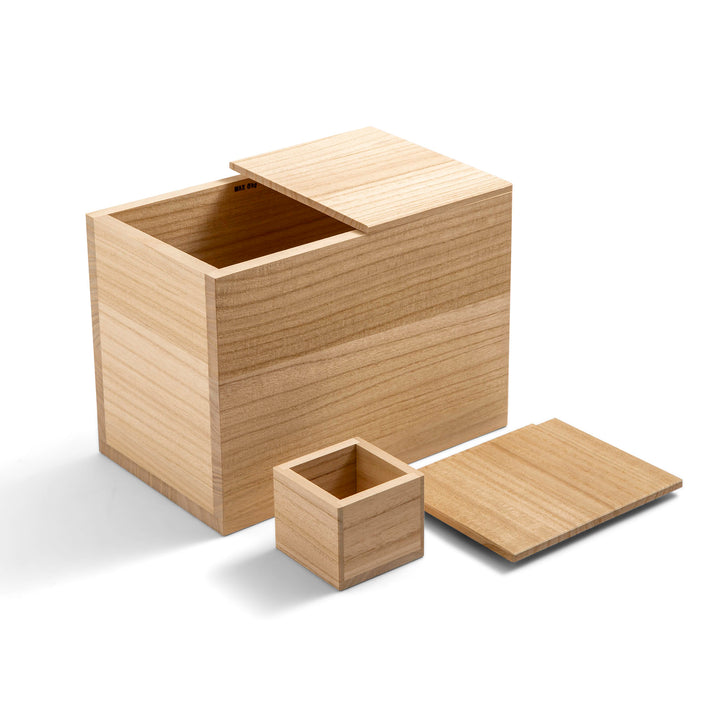 Rectangular Rice Box Wooden Rice Storage Box 5kg | Kiri Wood | Jizai Dougu – The Japanese Pantry