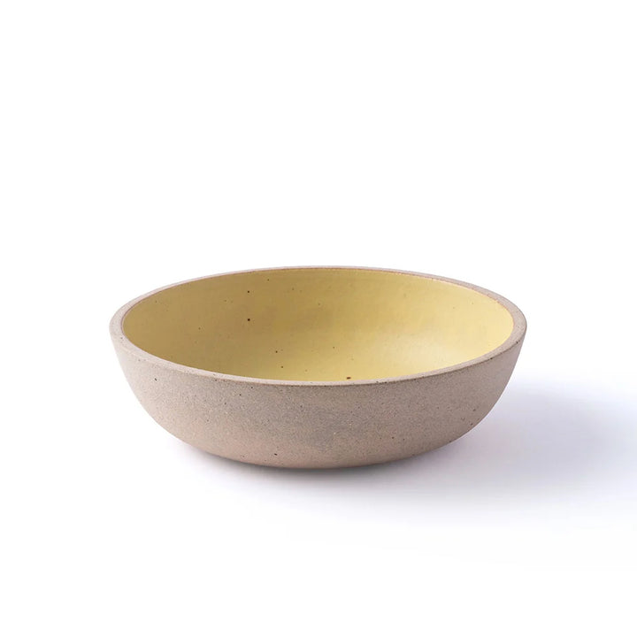 Ceramic bowl with a two-tone design on a white background
